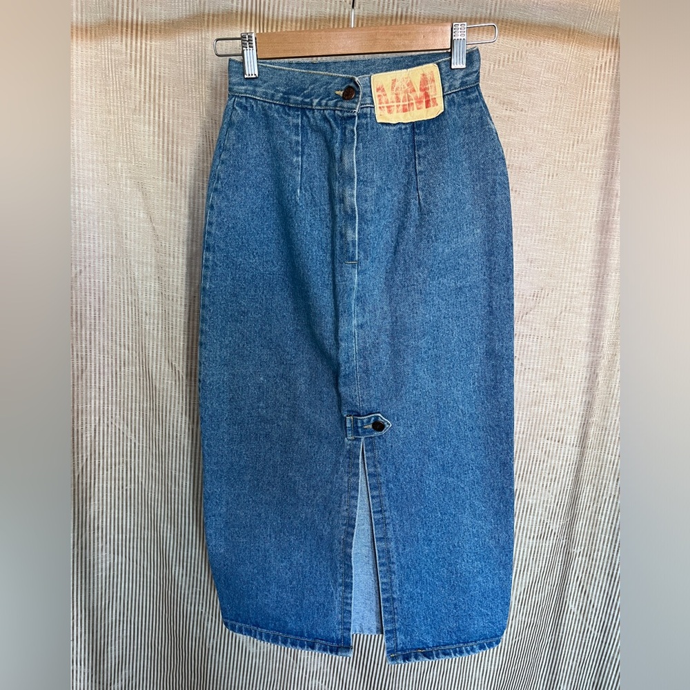 Blue Denim MIMI Vintage Y2K Long Midi Jean Skirt